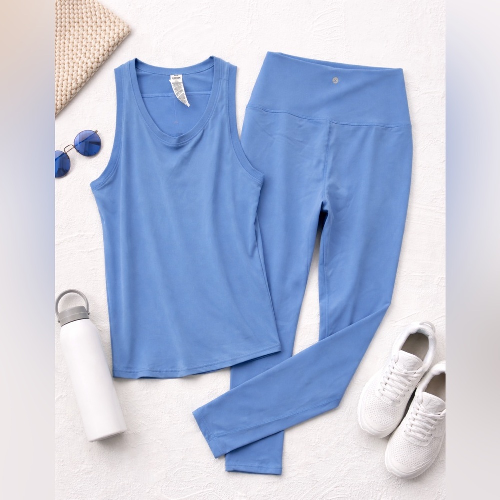 RBX Women's Light Blue Leggings and Tank Set NWT